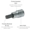 Teng Tools 1/2INCH.DR.HEX.BITS.SKT, M121106-C M121106-C - alternate 4